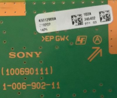 KIT DE TARJETAS PARA TV SONY NUM DE  PARTE XBR-75X900H / MAIN A5014255A 160 / 1-006-895-21 / FUENTE 100613322 / AP-P321AM / T-CON LJ94-45133D / 20Y_S75JU22H2TA6BV0.2 / DRIVER A5012966A / 1-006-902-11 / PANEL YDAF075DND01 / MODELO XBR-75X900H / XBR75X900H - Imagen 4